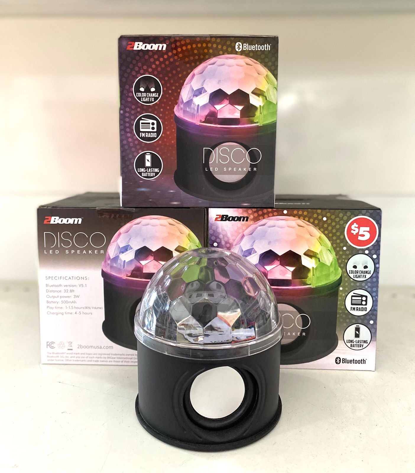 Bocina Disco luces de colores Bluetooth