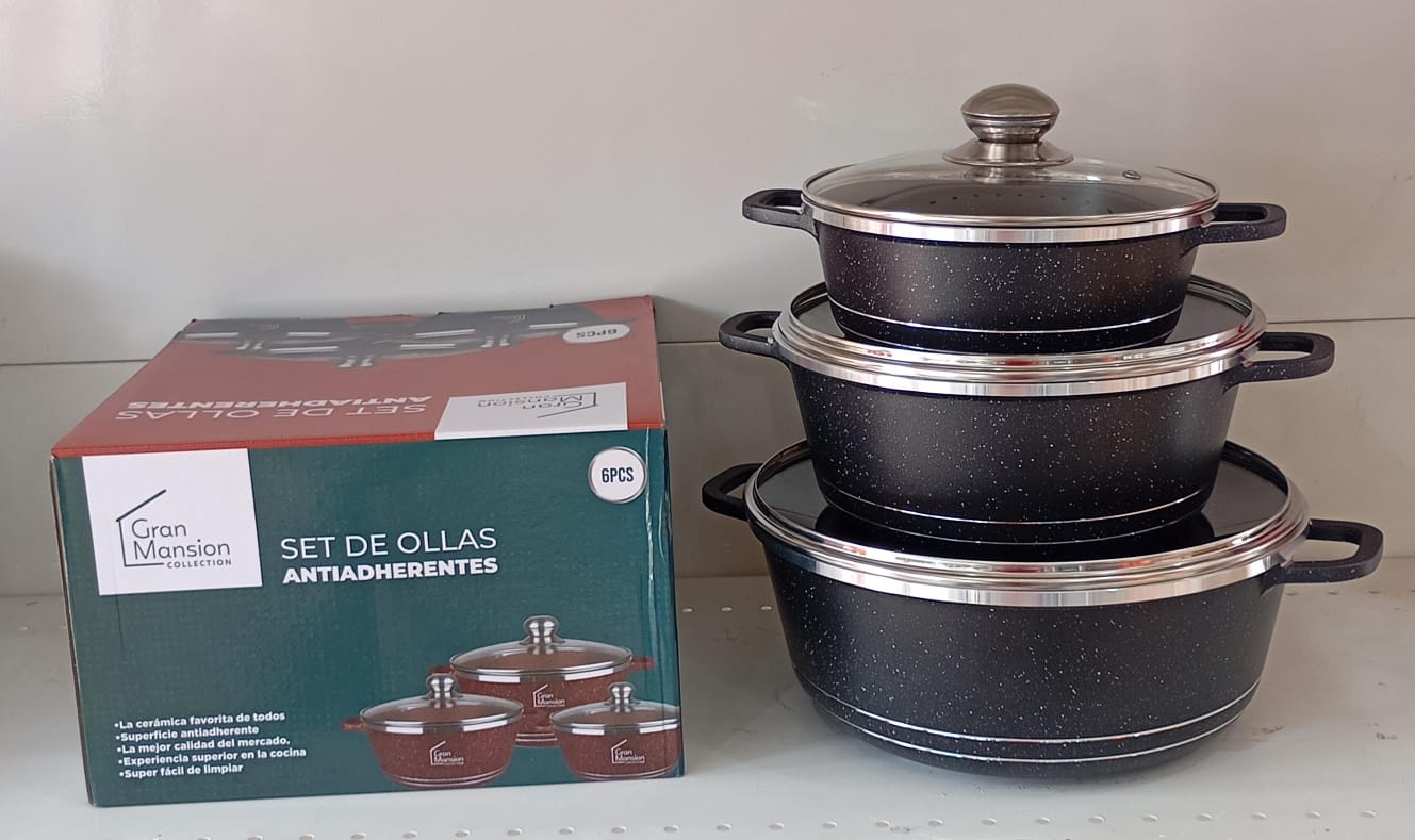 Set De Olla De Aluminio 6pcs