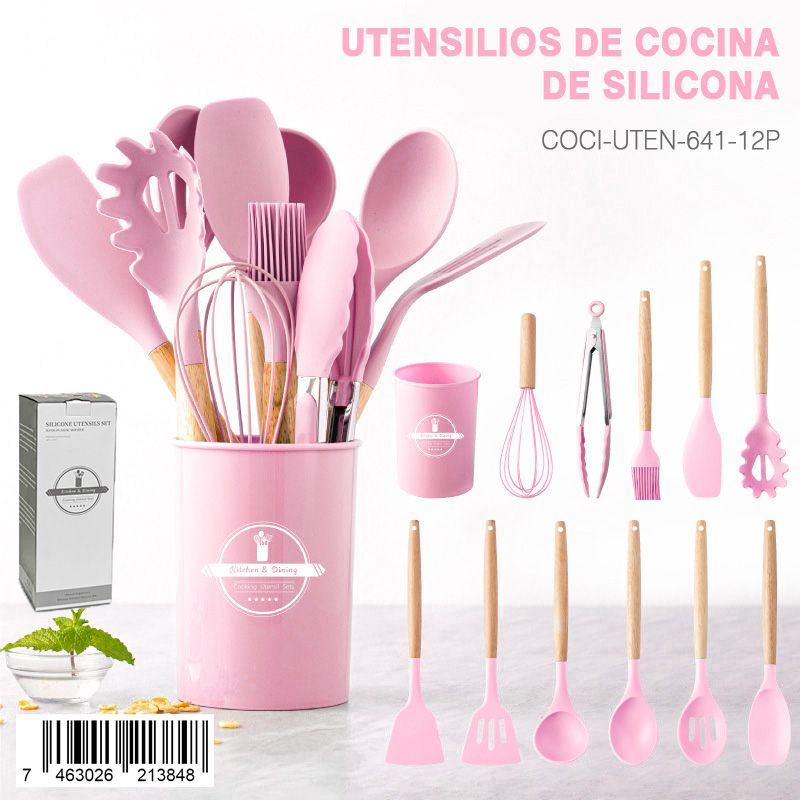 Utensilios de cocina de silicona 12 pieza