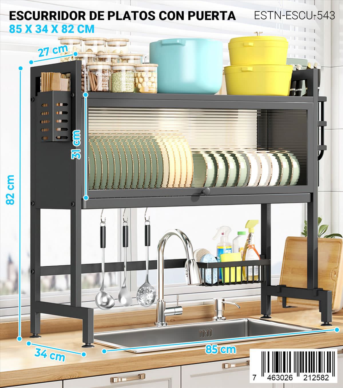 Escurridor de Platos Sin Puerta y con puerta