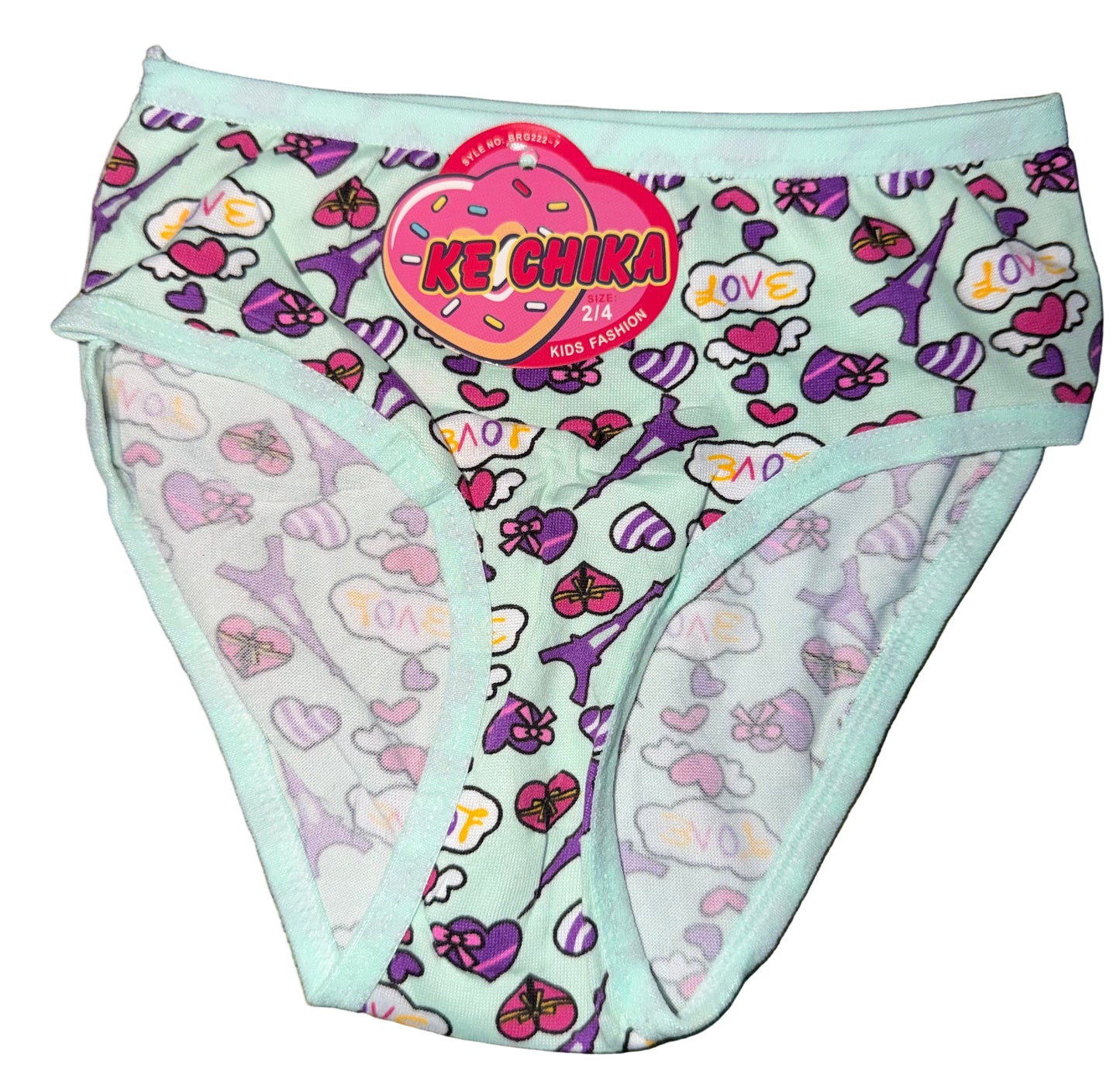 Panty de niña paris corazon
