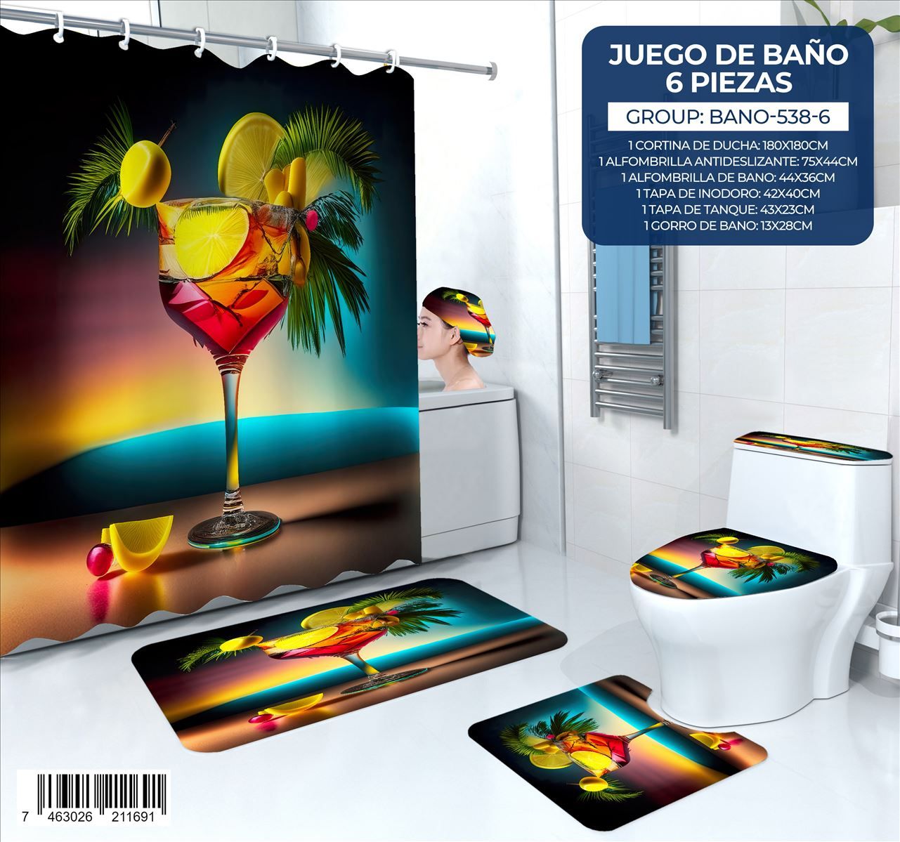 Juego de Baño de 6 pieza