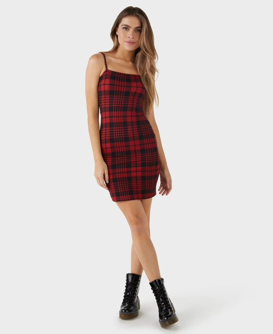 Vestido Cuadros Rojo
