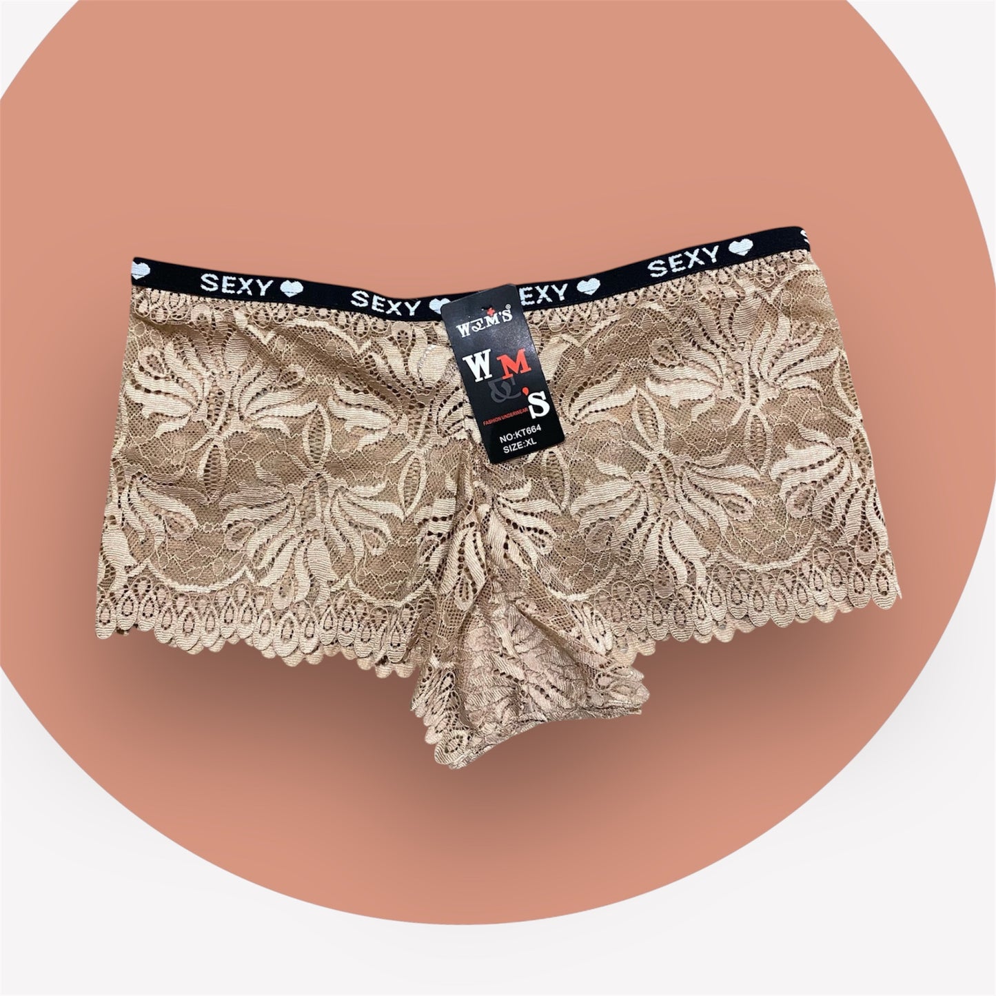 Panty Boxer Con Encaje