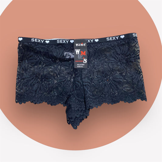 Panty Boxer Con Encaje