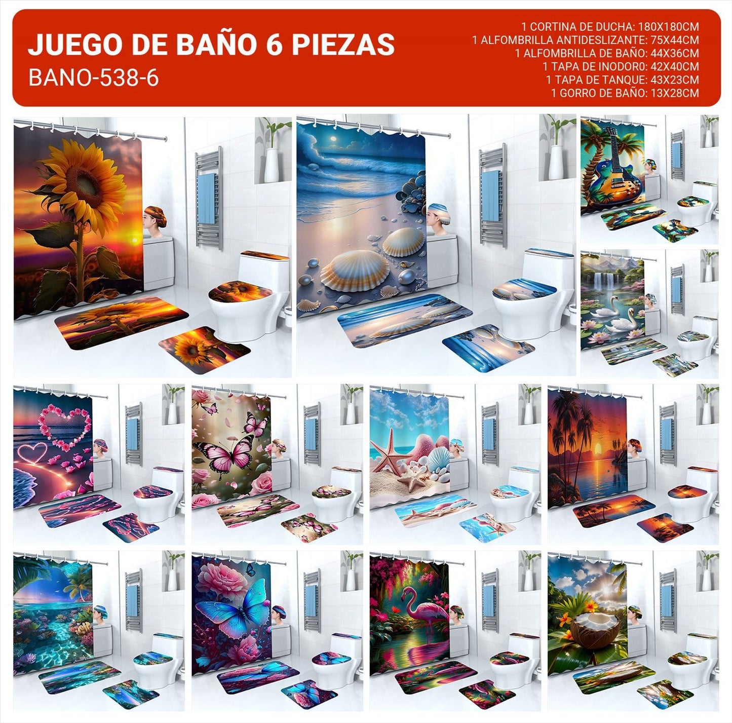 Juego de Baño de 6 pieza