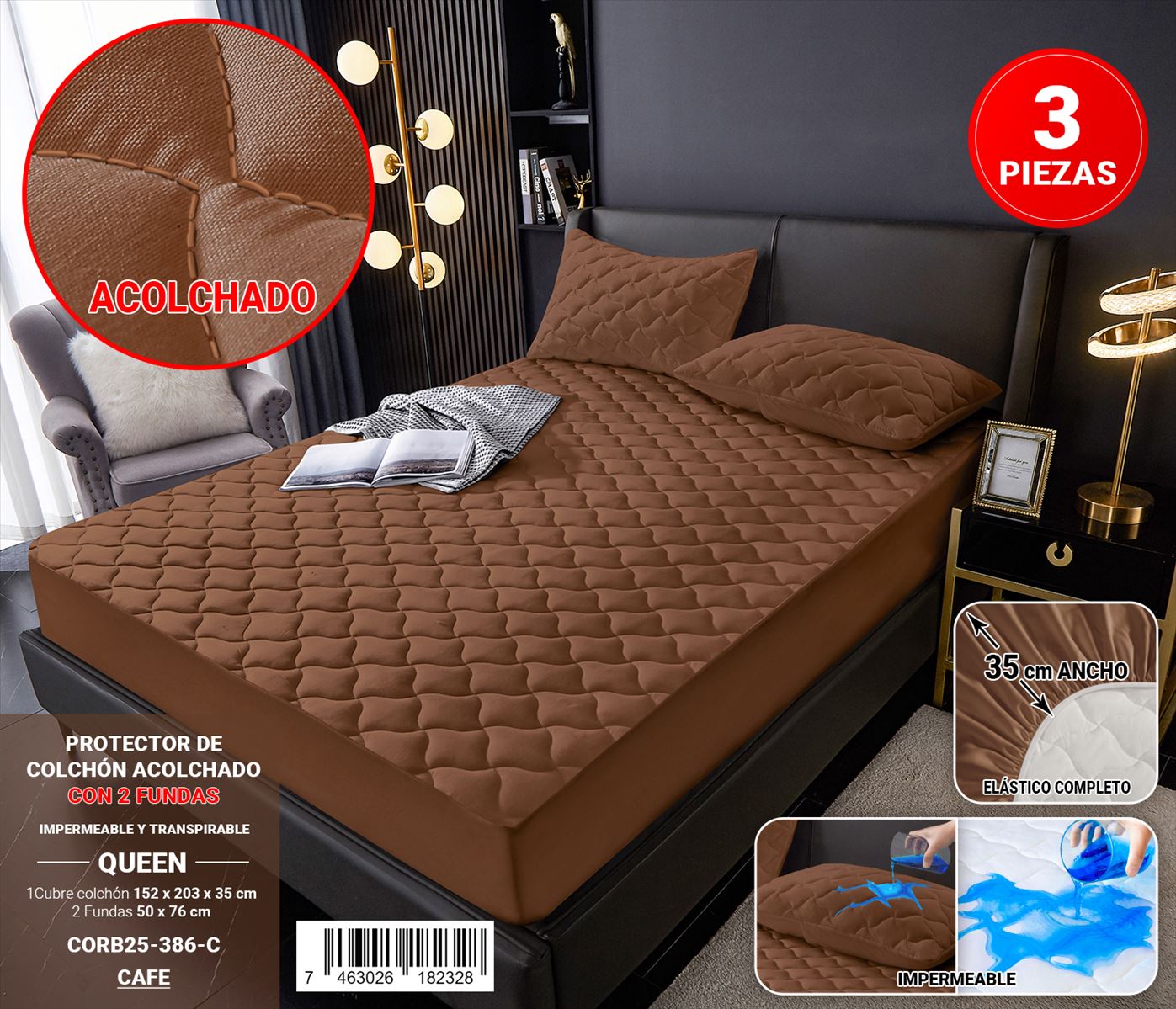 Protector de Colchon QUEEN 3 Pz