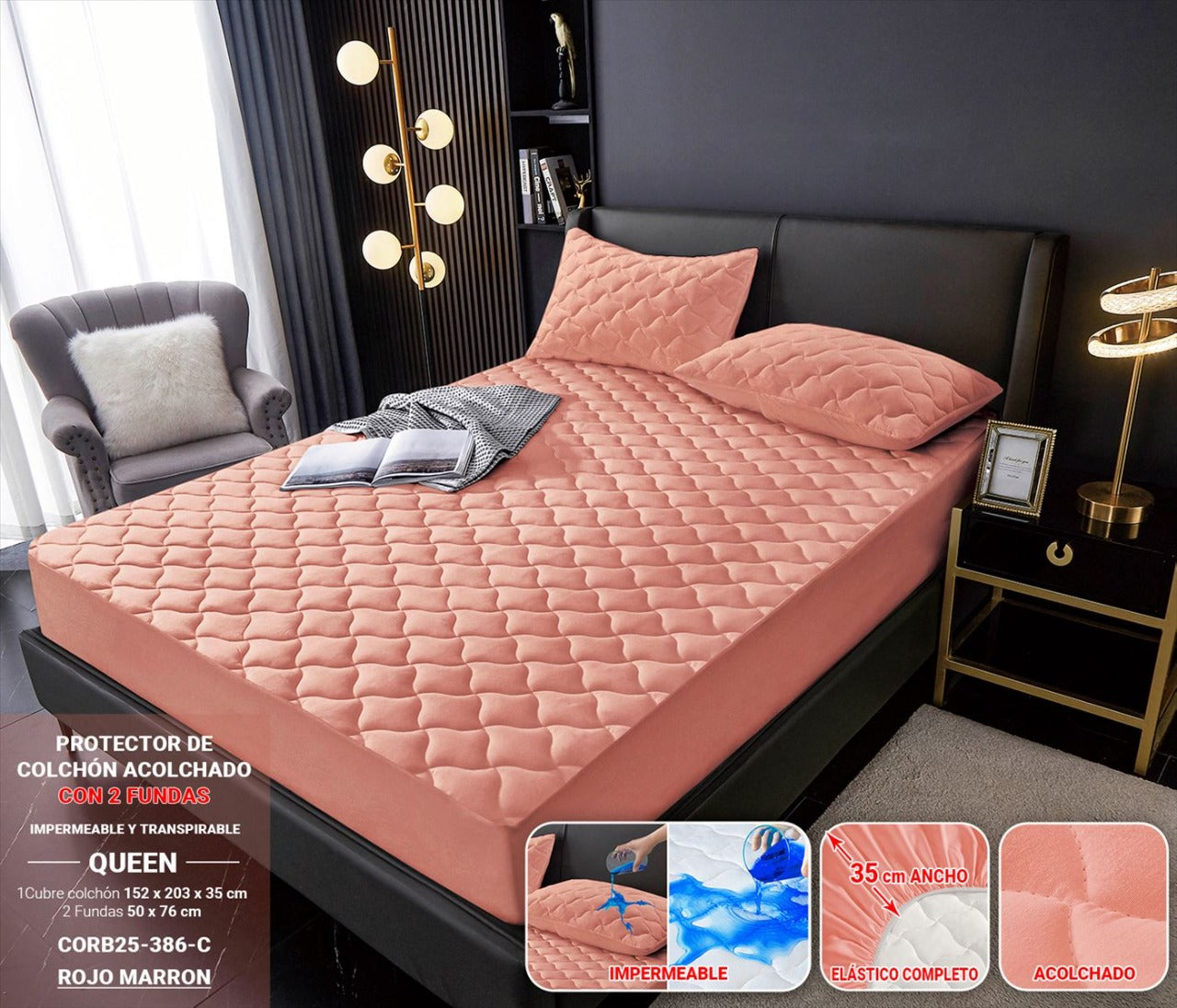 Protector de Colchon QUEEN 3 Pz