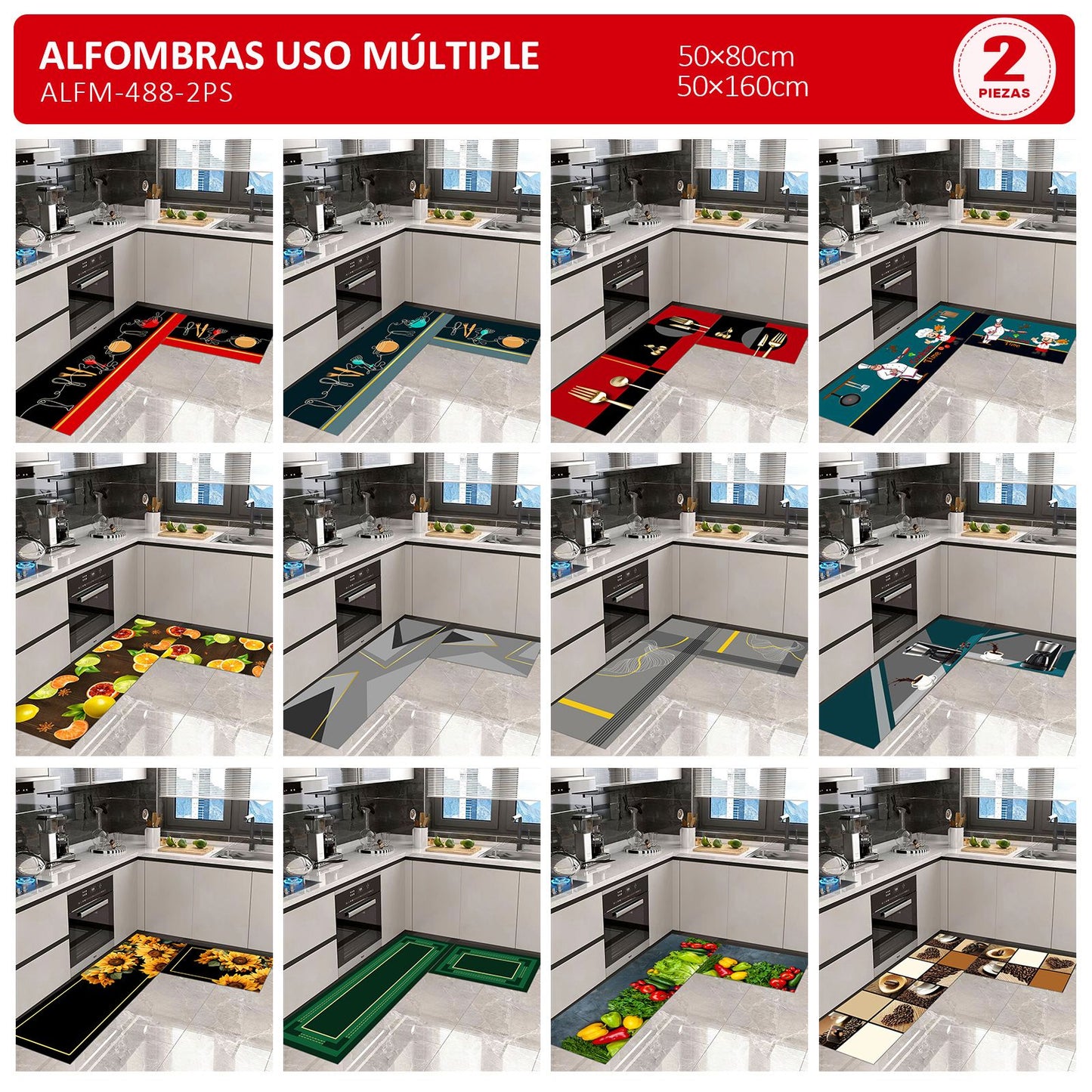 Alfombra De Cocina 2pz