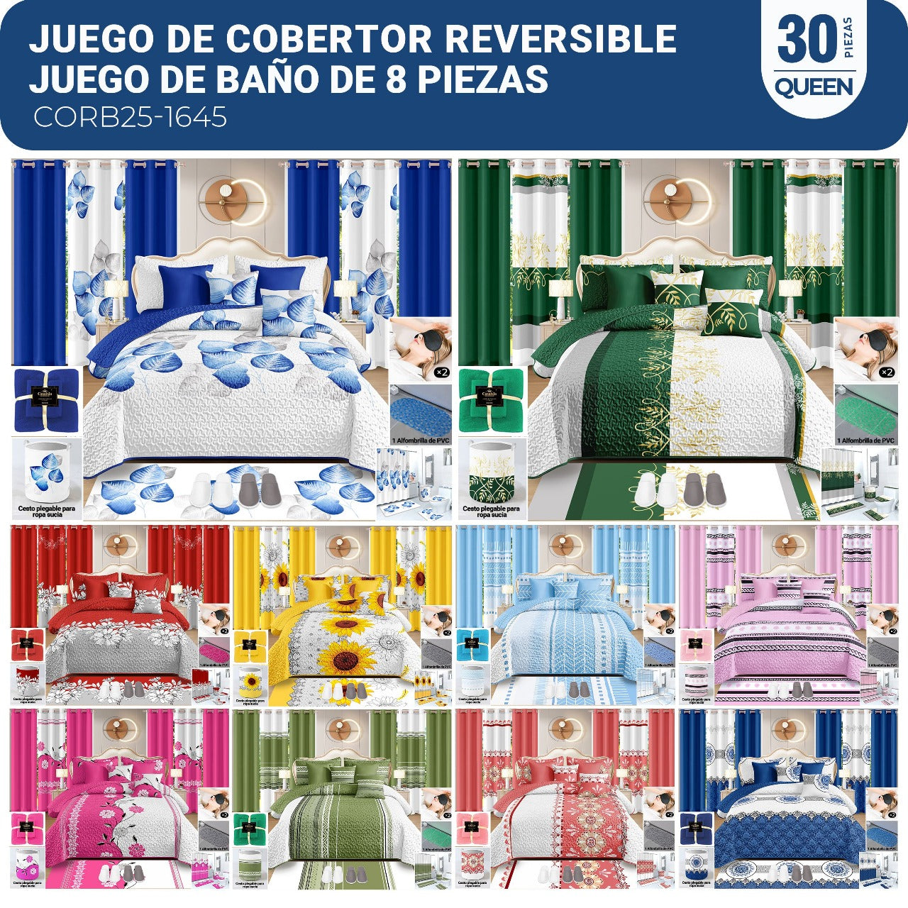 Cobertor 30 Pz Queen y King