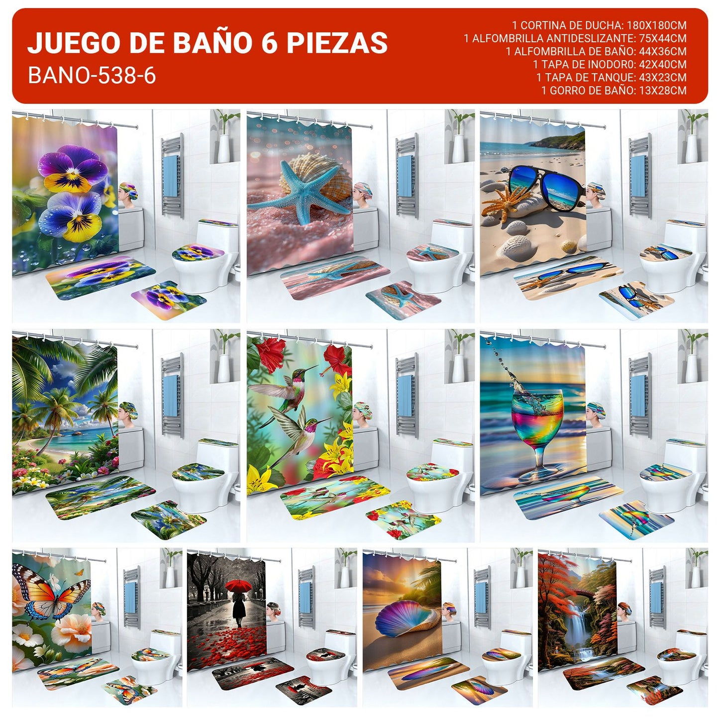 Juego de Baño de 6 pieza